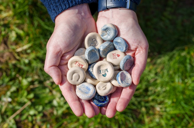 Worry Stone en céramique - Modèle Aléatoire