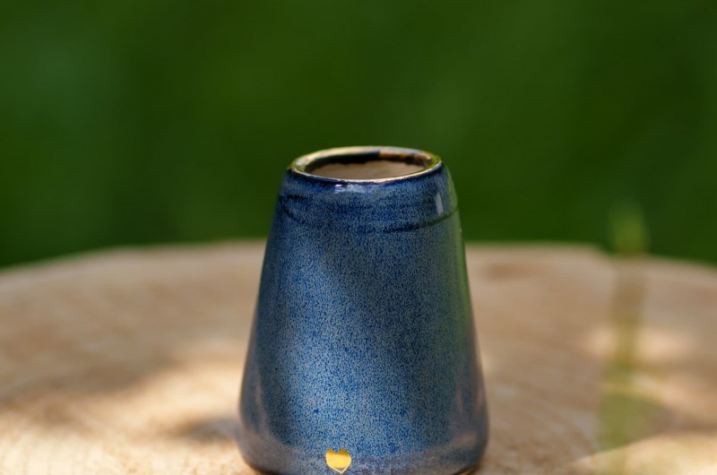 Vase miniature Bleu et Or