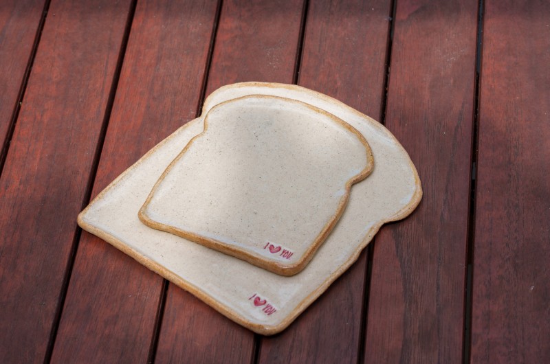 Lot de 2 Assiettes tartines - I love You