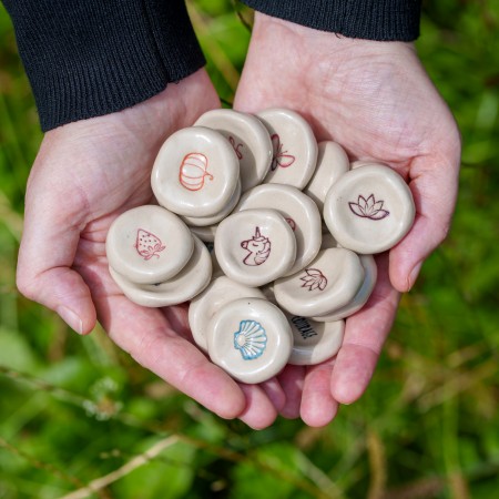 Worry Stone en céramique - Motif au choix