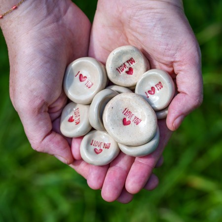 Worry Stone I Love You en céramique